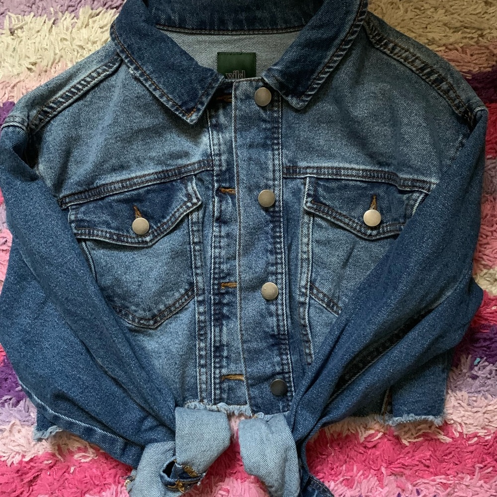 Cropped jean jacket